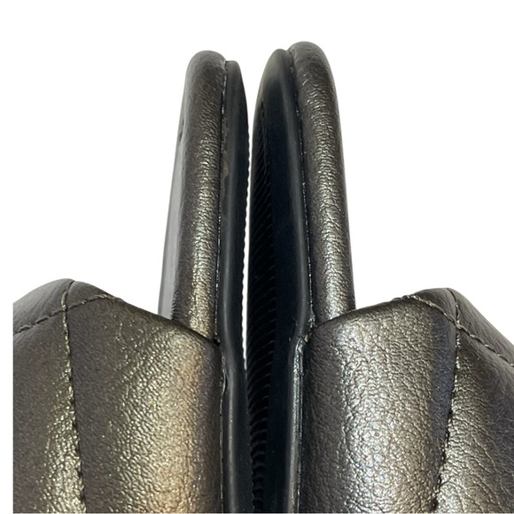 ANNE KLEIN KYLA KITAY GREY PEWTER STUDDED KITTEN HEEL SLIP ON SANDALS SZ 9.5 MED - Picture 11 of 12